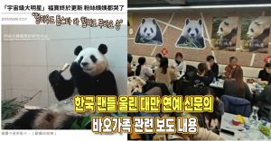 “헐리우드 톱스타들보다 뛰어나” 한국 팬들 울린 대만의 바오가족 관련 보도 내용